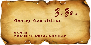 Zboray Zseraldina névjegykártya